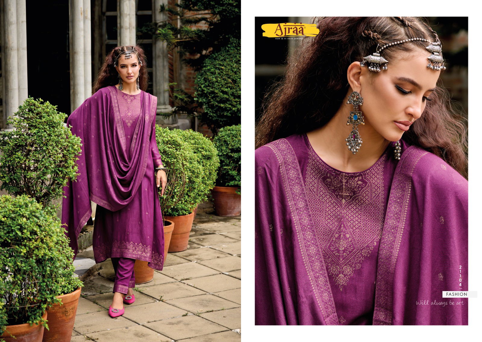Karigiri By Ajira Pashmina Designer Salwar Suits Catalog